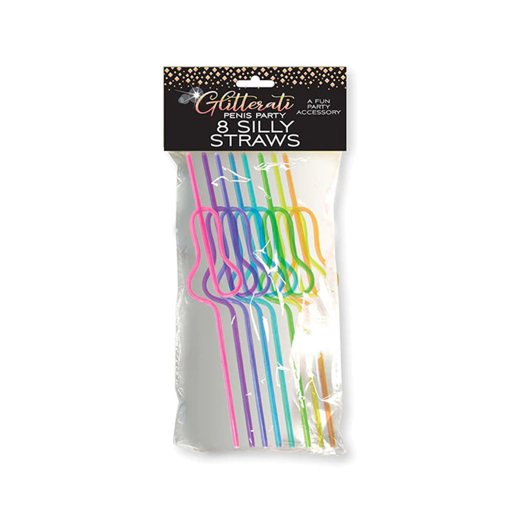 Glitterati Silly Penis Straw Set